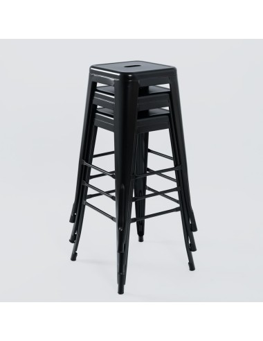 Taburete Tolix Negro