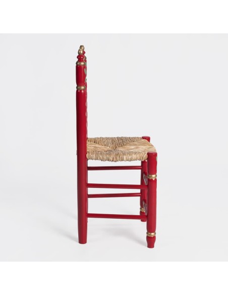 Pack de Mesa y cuatro Sillas Sevillanas Rojo