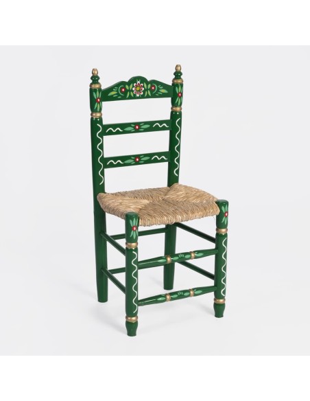 Pack de Mesa y Cuatro Sillas Sevillanas verde