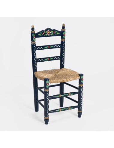 Pack de Mesa y cuatro Sillas Sevillanas azul