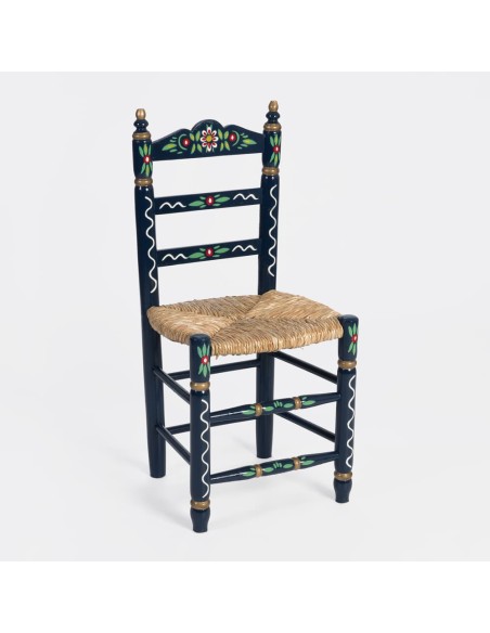 Pack de Mesa y cuatro Sillas Sevillanas azul