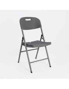 Silla Plegable de Plástico Gris
