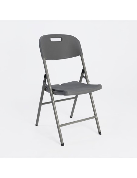 Silla Plegable de Plástico Gris