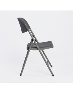 Silla Plegable de Plástico Gris 2