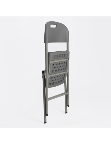 Silla Plegable de Plástico Gris