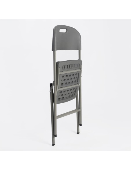 Silla Plegable de Plástico Gris