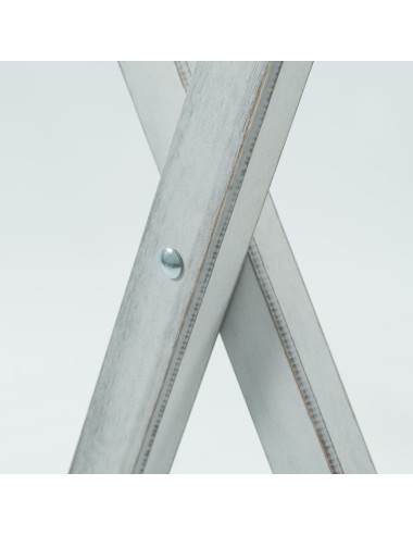 Mesa velador de madera plegable rústica 120x60