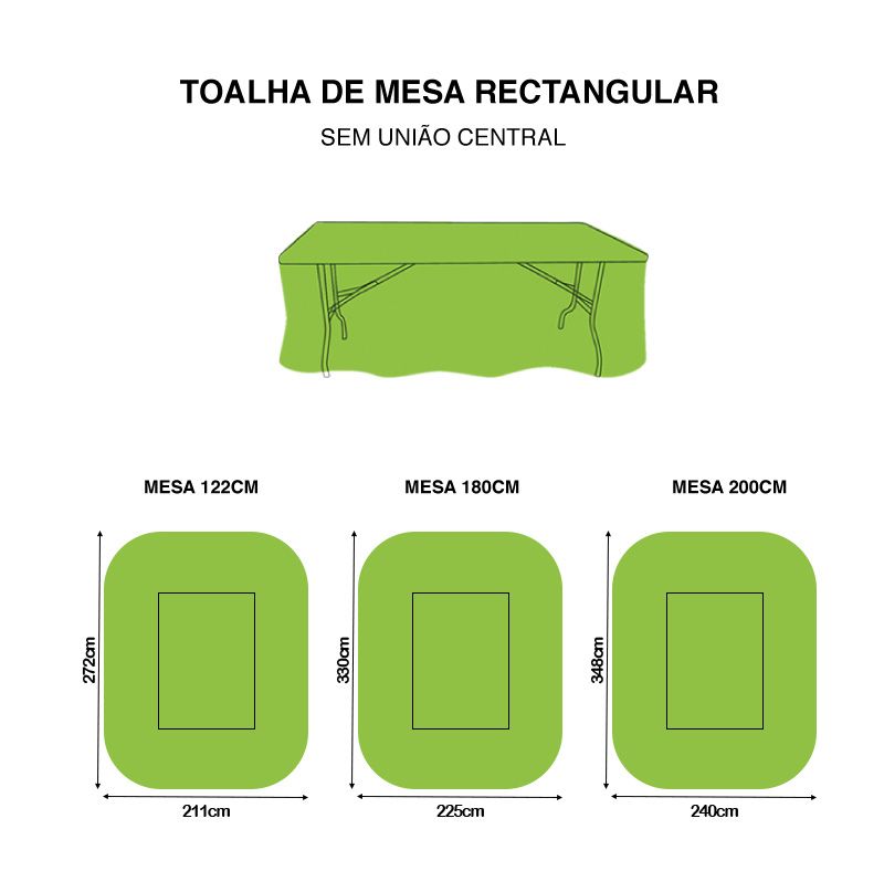 toalha mesa rectangular